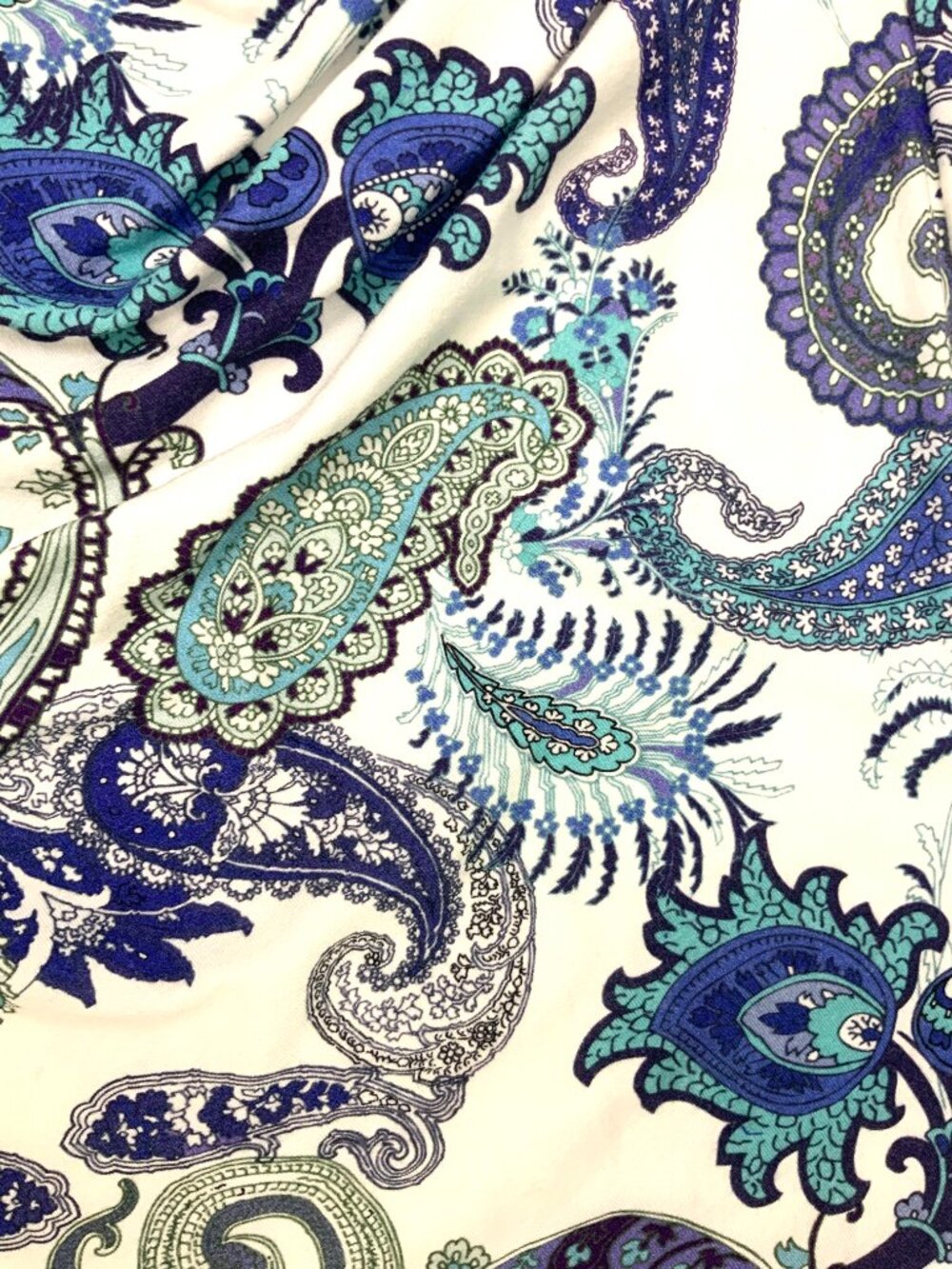 Kuny Barcelona Spanish Resort Wear Paisley Rushed Dress Sz 6 - Picture 14 of 16